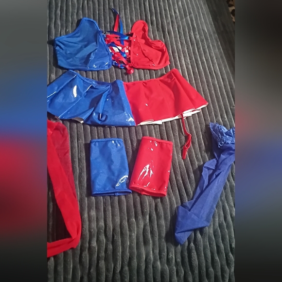 Fantasy Costume  Sexy Shiny Splice Knot Lingerie Set - Picture 2 of 3